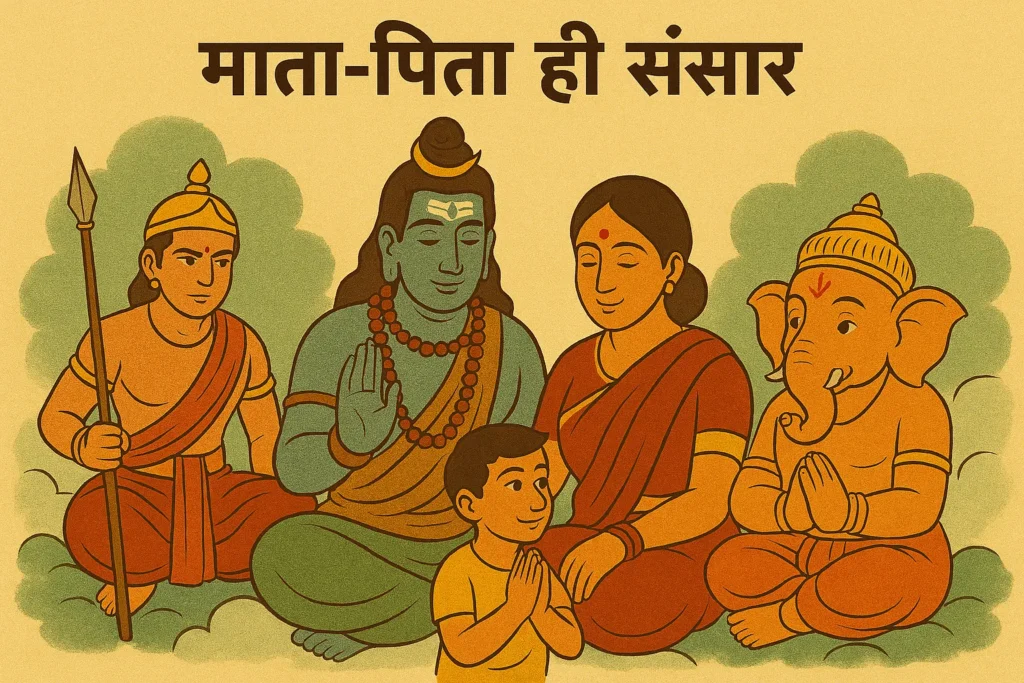 माता-पिता ही संसार गणेश जी की अनोखी शिक्षा